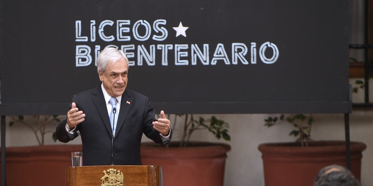 Presidente Piñera participa de encuentro con directores de Liceos Bicentenario