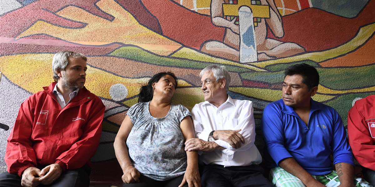 Presidente Piñera visita zonas afectadas por temporal en Región de Atacama