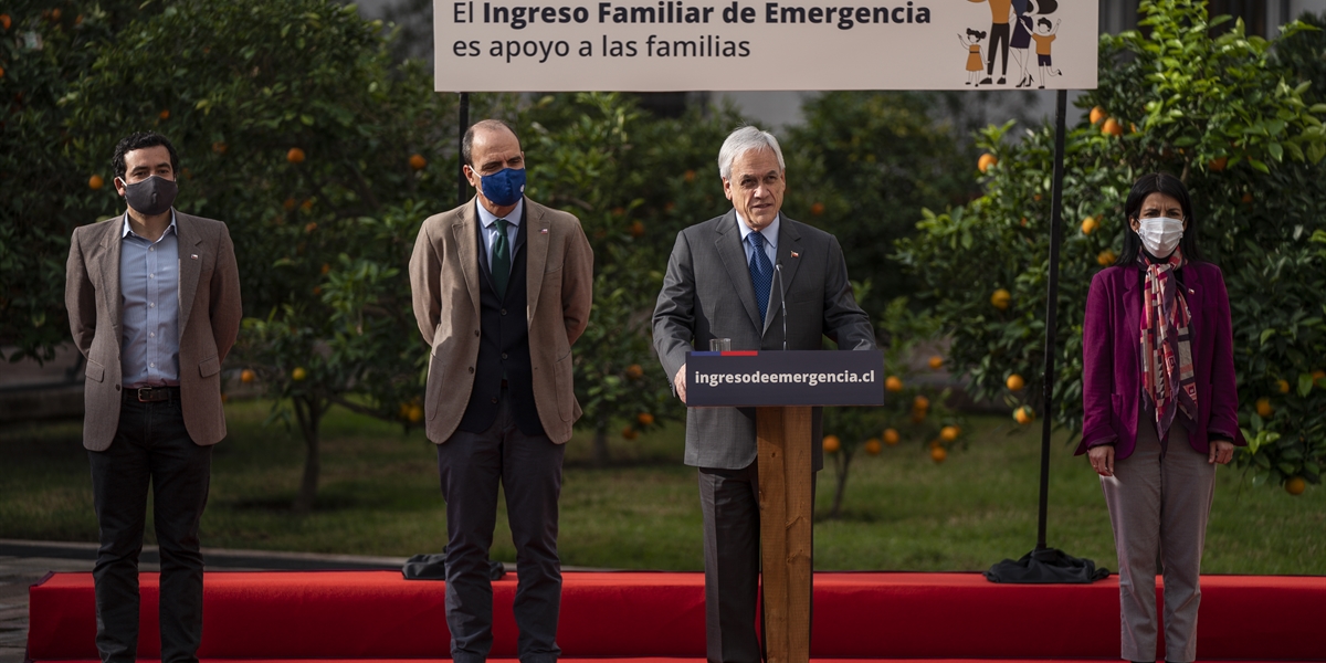 Presidente Piñera anuncia el pago a nuevos beneficiarios del Ingreso Familiar de Emergencia