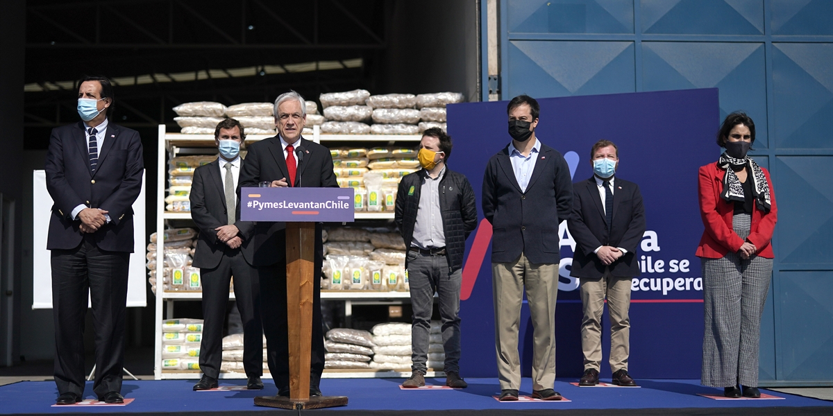 Presidente Piñera anuncia pronta entrada en vigencia de beneficios tributarios para las PYMES y envío de proyecto que modifica la Ley de Quiebras