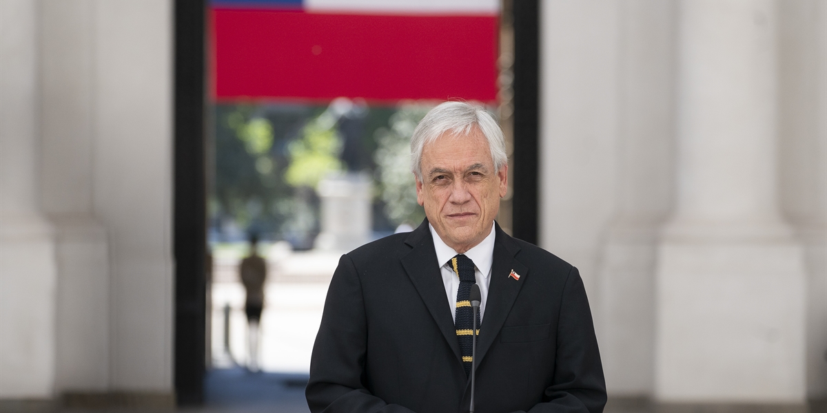 Presidente Piñera realiza declaración por asesinato de Carabinero en La Araucanía