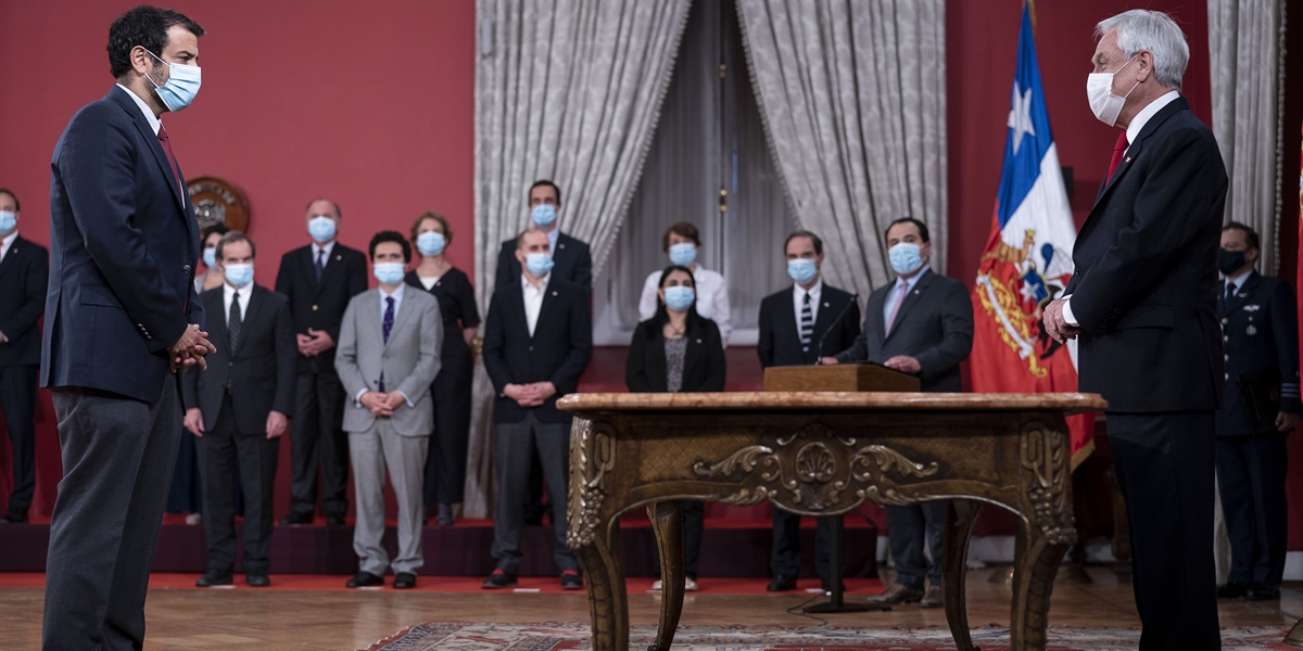 Presidente Piñera nombra a Rodrigo Delgado como nuevo Ministro del Interior