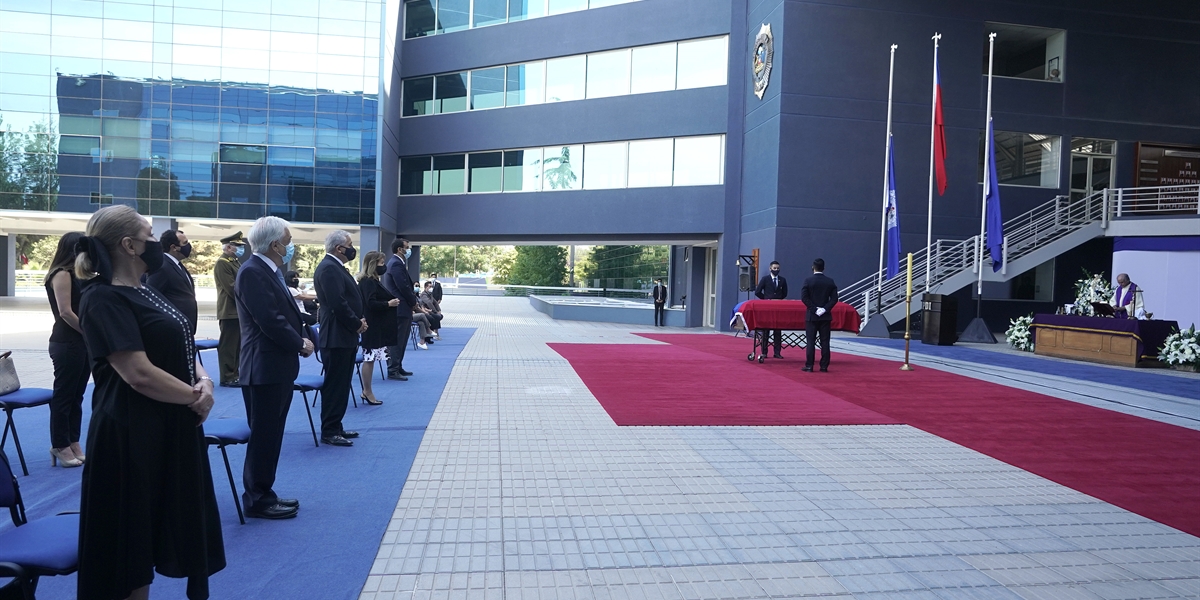 Presidente Piñera asiste a misa fúnebre de Funcionario de la PDI inspector Luis Morales Balcázar