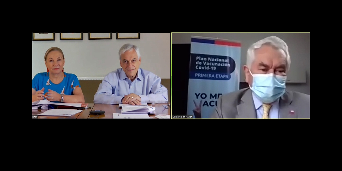 Presidente Piñera da inicio a la vacunación contra el Covid-19 en adultos mayores
