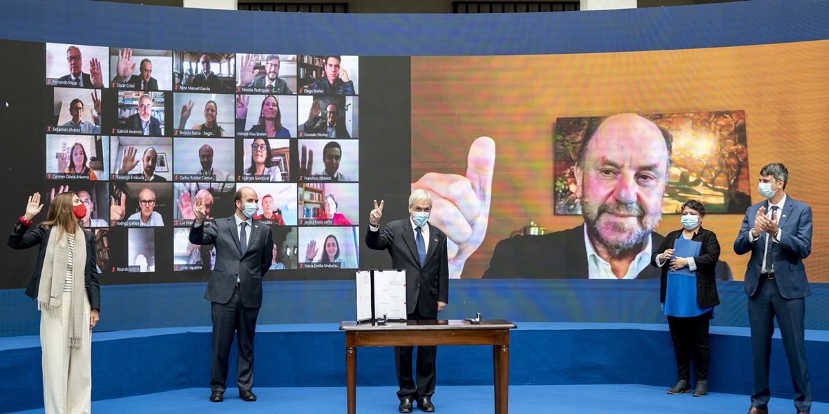 Presidente Piñera firma Proyecto de Ley que crea el Ministerio de Obras Públicas y Recursos Hídricos