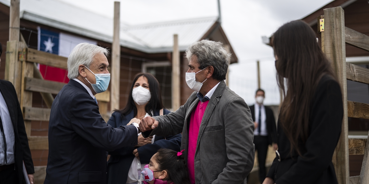 Presidente Piñera inaugura conjunto habitacional Villa La Esperanza 10 de Julio en Ránquil