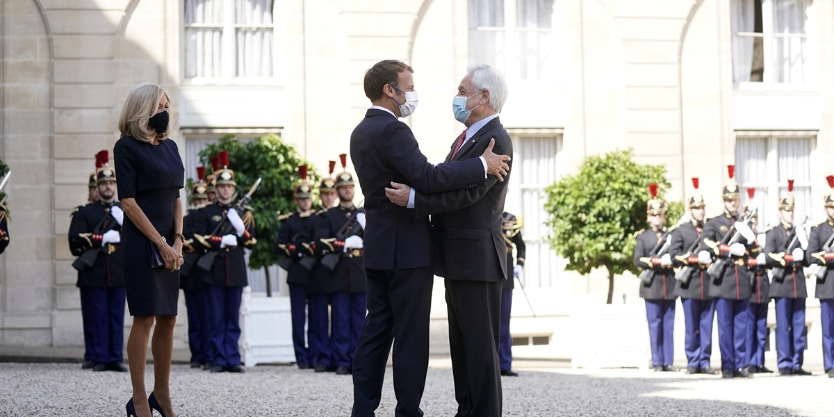 Presidente Piñera se reúne con mandatario de Francia, Emmanuel Macron