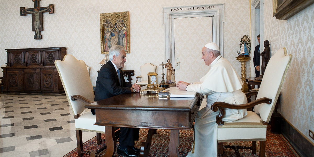 Presidente Piñera sostiene audiencia con el Papa Francisco