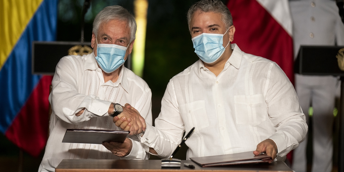 Presidente Piñera sostiene reunión bilateral con Jefe de Estado de Colombia, Iván Duque