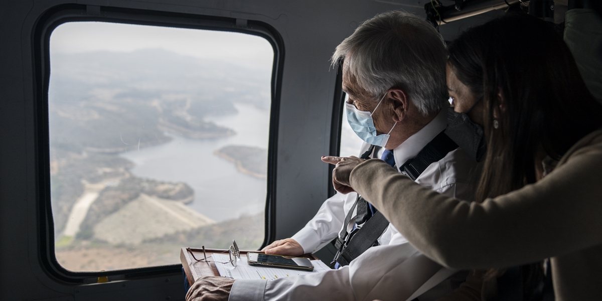 Presidente Piñera visita embalse Los Aromos