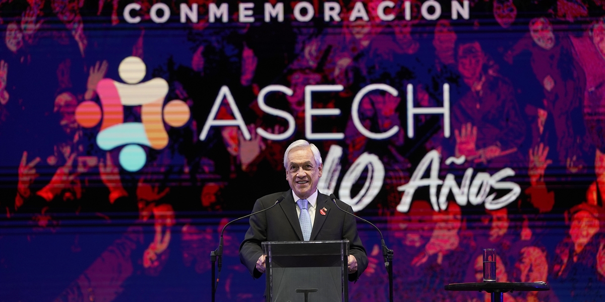 Presidente Piñera asiste a la conmemoración de los 10 años de la ASECH