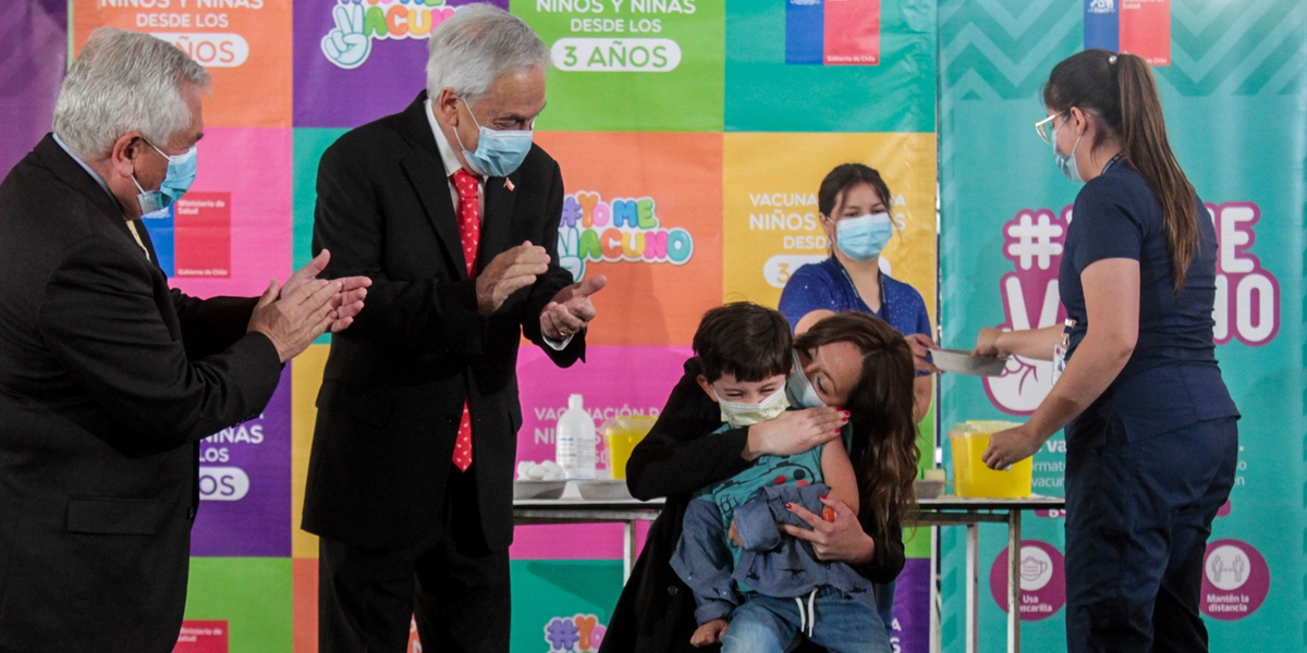 Presidente Piñera da inicio a la vacunación contra el Covid-19 en niños de 3 a 5 años