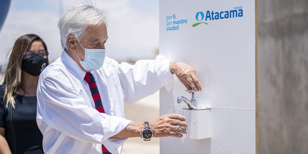 Presidente Piñera inaugura Planta Desaladora en Atacama