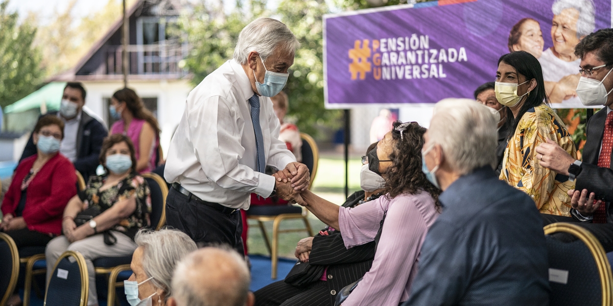 Presidente Piñera da inicio a pago masivo de la Pensión Garantizada Universal