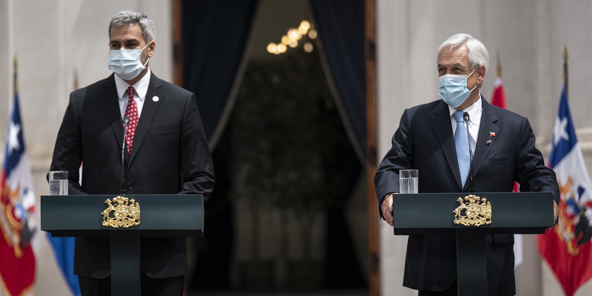 Presidente Piñera recibe en visita oficial al Presidente de Paraguay Mario Abdo