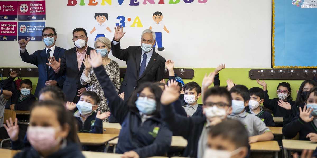 Presidente Piñera da inicio al año escolar 2022 con retorno de clases presenciales para todos los alumnos