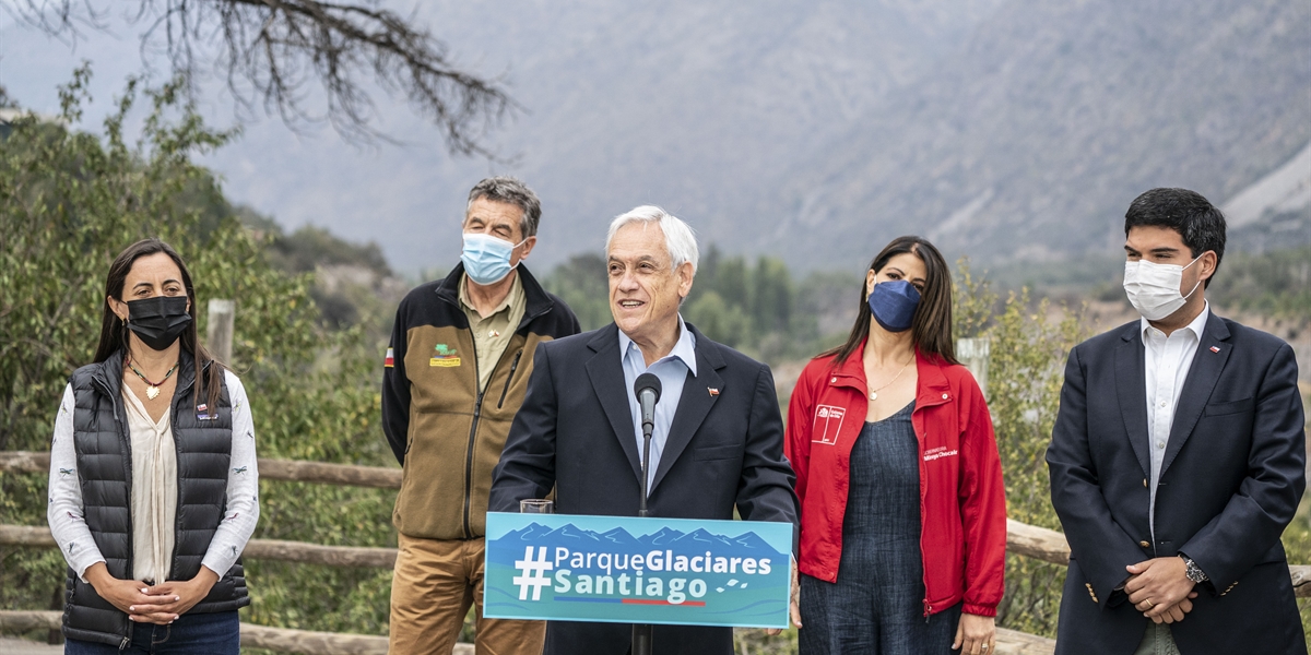 Presidente Piñera anuncia la creación del Parque Nacional Glaciares de Santiago