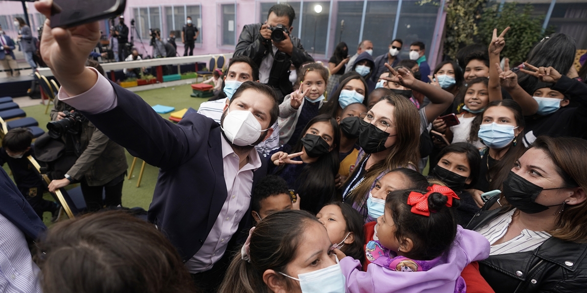 Presidente de la República, Gabriel Boric Font, detalla alcances del fortalecimiento al "Programa 4 a 7”, en el marco del Plan de Recuperación Inclusiva Chile Apoya