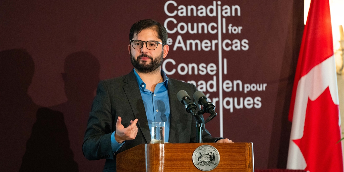 El Presidente de la República, Gabriel Boric Font, participa en un almuerzo de trabajo con CEOs de empresas canadienses en Chile