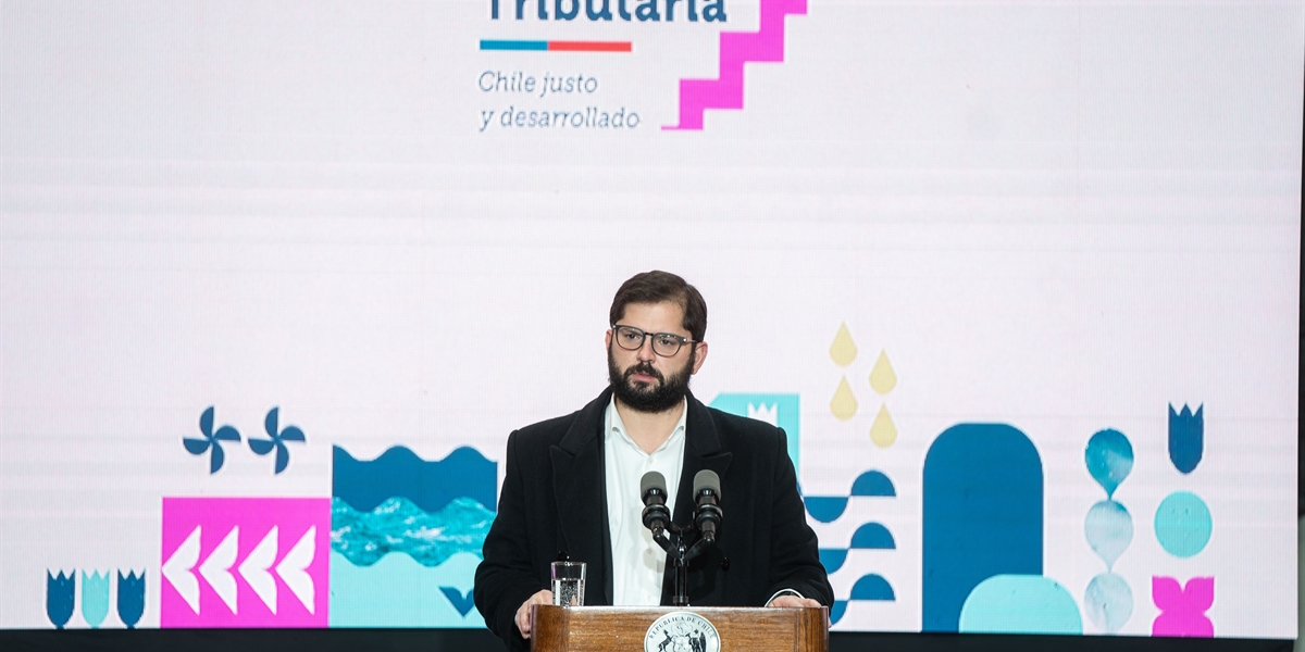 Presidente de la República, Gabriel Boric Font, encabeza ceremonia de presentación de la Reforma Tributaria