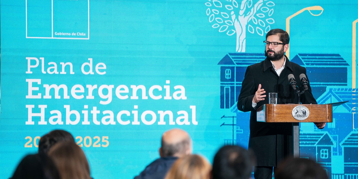 Presidente de la República, Gabriel Boric Font, participa en la presentación del Plan de Emergencia Habitacional
