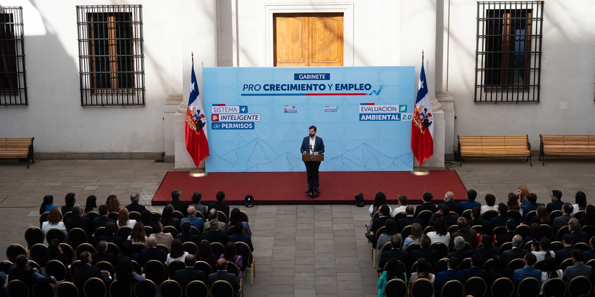 Presidente de la República, Gabriel Boric Font, presenta los proyectos de ley Sistema Inteligente de Permisos y Evaluación Ambiental 2.0