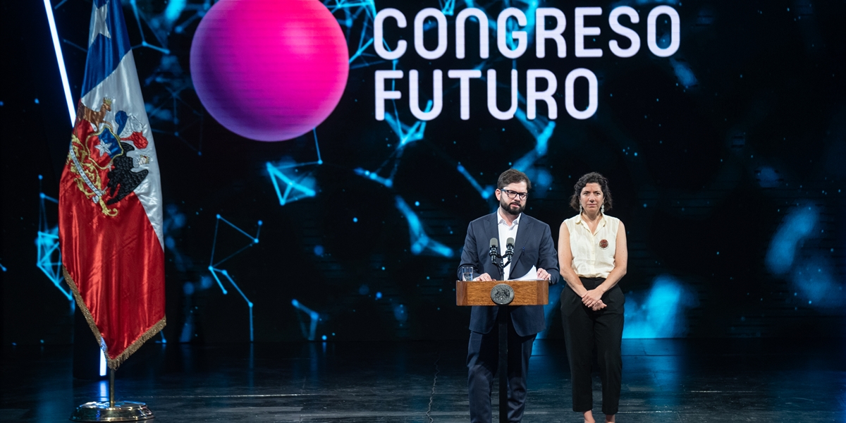 Presidente de la República, Gabriel Boric Font, participa de la inauguración del Congreso Futuro 2024