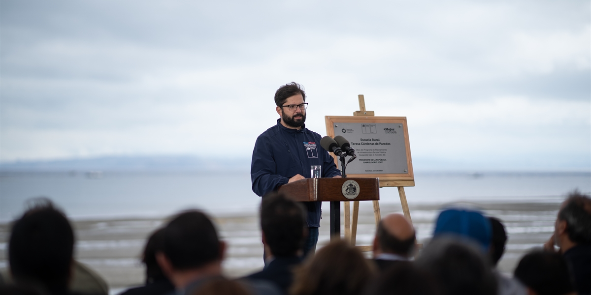 Presidente de la República, Gabriel Boric Font, inaugura las obras del Programa Mejor Escuela en Quinchao