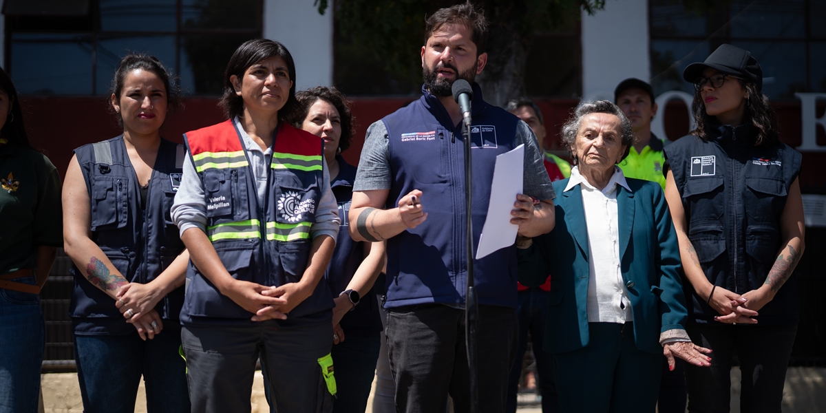 Presidente de la República, Gabriel Boric Font, visita operativos de emergencia de salud en Quilpué