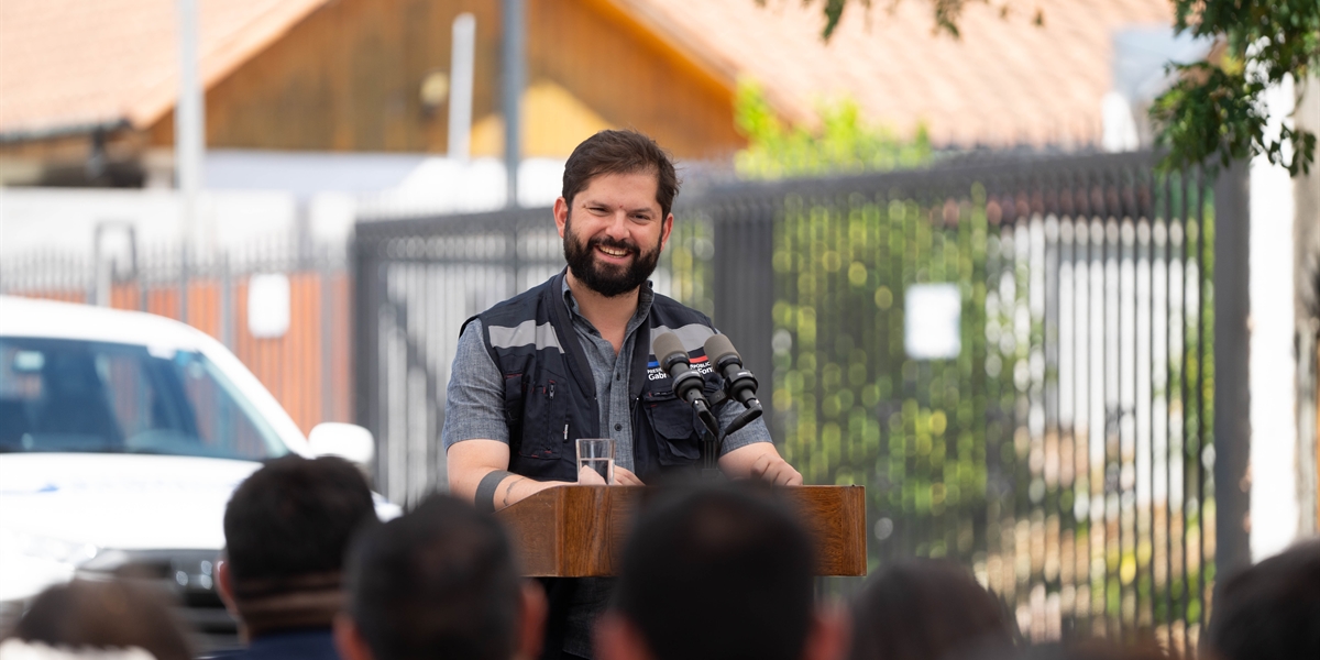 S.E. el Presidente de la República, Gabriel Boric Font, encabeza inauguración de sistema de televigilancia en Cauquenes