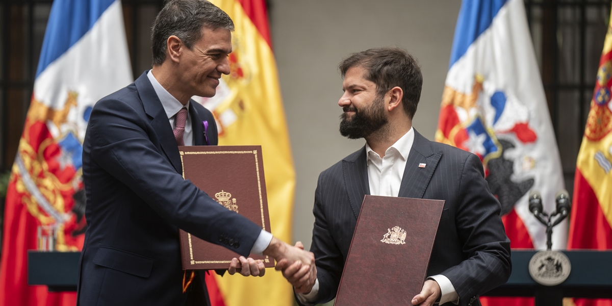Presidente de la República, Gabriel Boric Font, recibe al Presidente del Gobierno de España, Pedro Sánchez Pérez-Castejón, en Visita Oficial a nuestro país