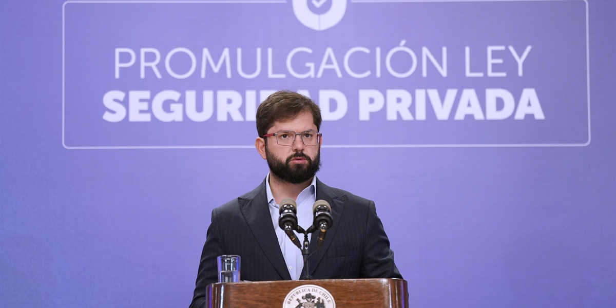 Presidente de la República, Gabriel Boric Font, promulga la nueva Ley de Seguridad Privada.
