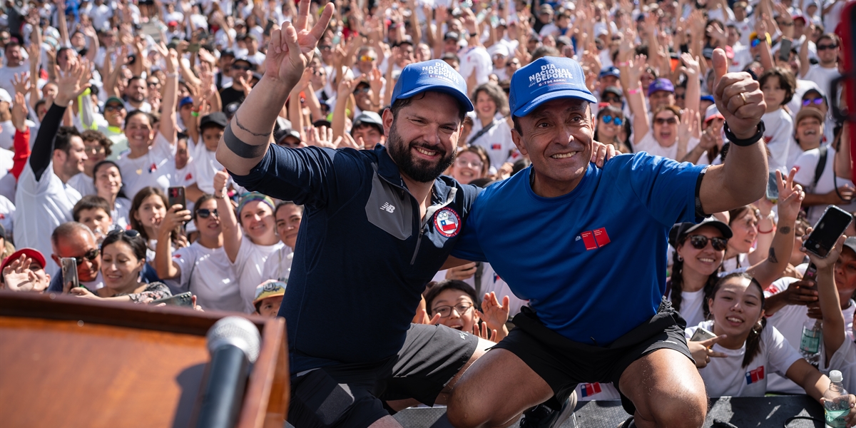 Presidente de la República, Gabriel Boric Font, participa de las actividades del Día Nacional del Deporte en el Parque Estadio Nacional