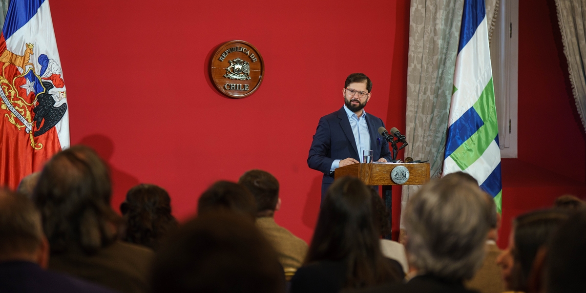 Presidente de la República, Gabriel Boric Font, encabeza lanzamiento de Estrategia CAF 2023 - 2026 para Chile