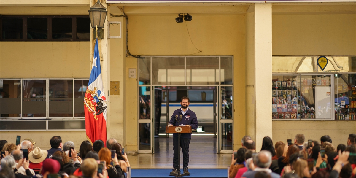 Presidente de la República, Gabriel Boric Font, encabeza inauguración del servicio de tren rápido en el tramo Estación Central-Chillán