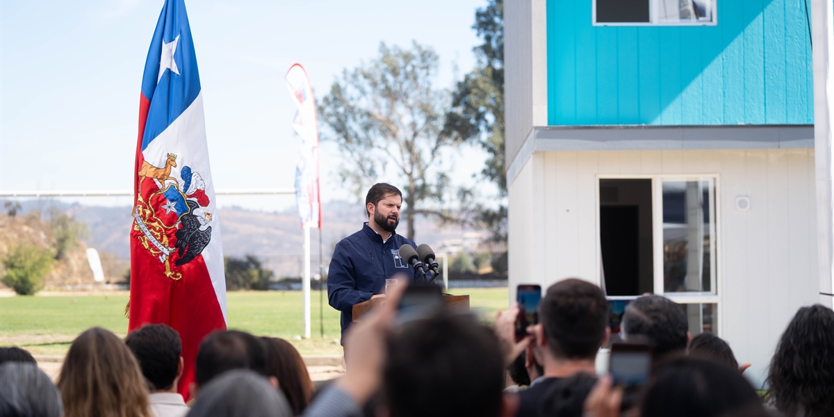 Presidente de la República, Gabriel Boric Font, encabeza la inauguración de la Expo de Vivienda Industrializada Minvu en Quilpué