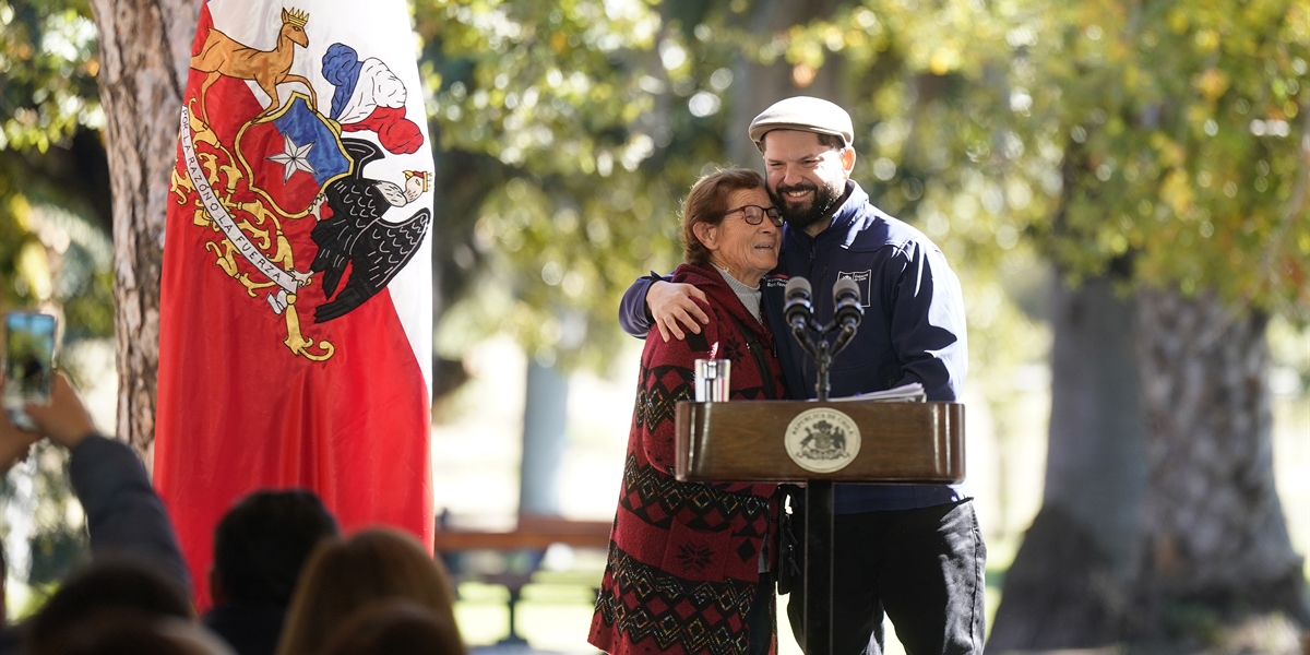 Presidente de la República, Gabriel Boric Font, encabeza la entrega de incentivos para agricultoras y agricultores de la comuna de Peralillo, en la Región de O'Higgins