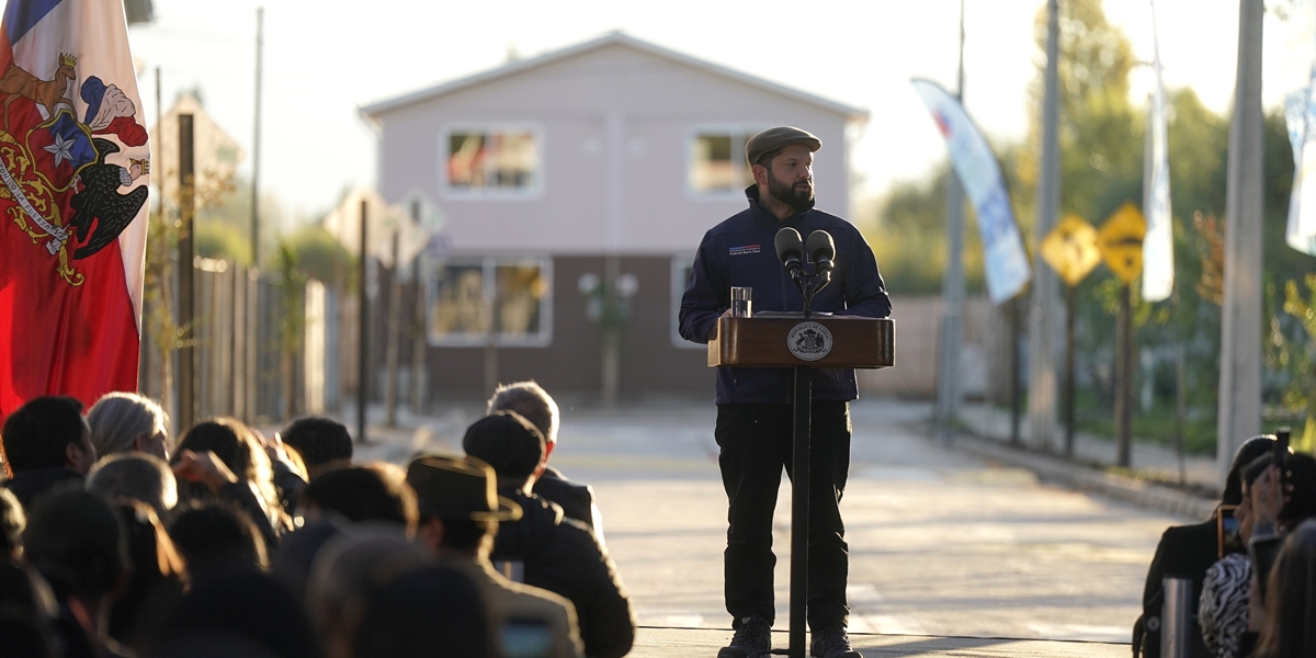 Presidente de la República, Gabriel Boric Font, encabeza la entrega de viviendas Villa Orlando Letelier I y II para 250 familias de la comuna de San Vicente Tagua Tagua