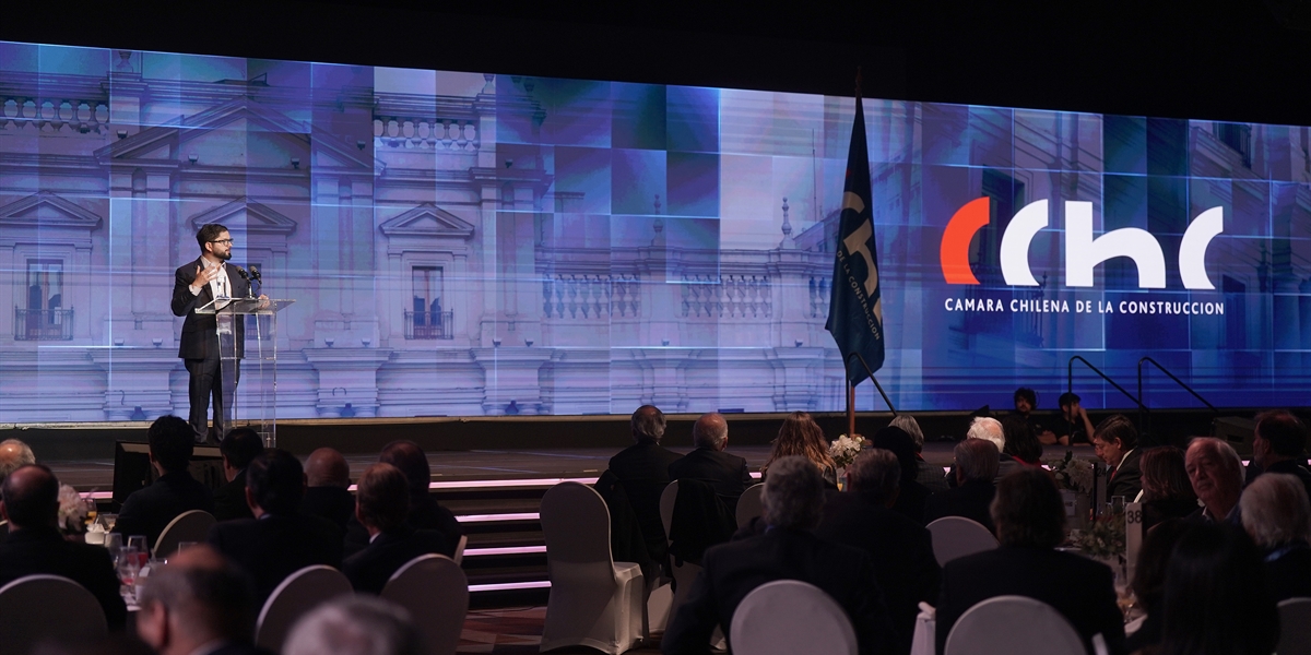 Presidente de la República, Gabriel Boric Font, participa en el Encuentro Anual de la Construcción 2024