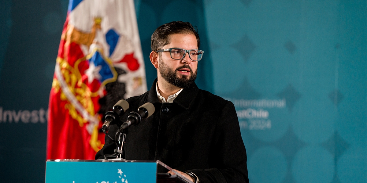 Presidente de la República, Gabriel Boric Font, participa en el 7° Foro Internacional InvestChile 2024