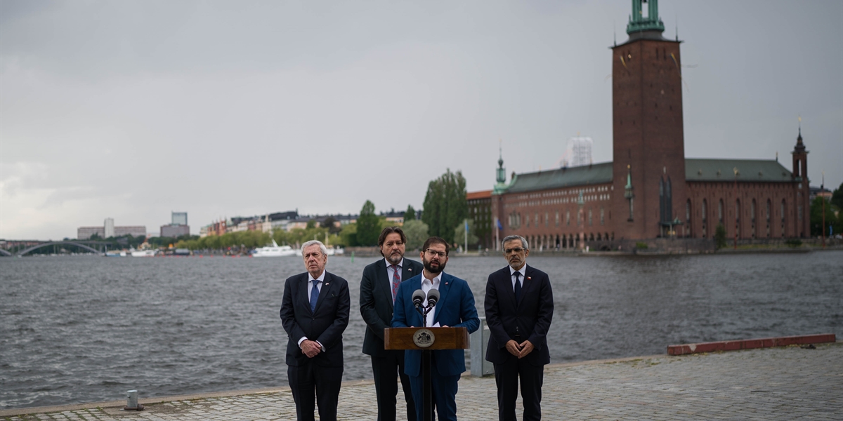 Presidente de la República, Gabriel Boric Font, finaliza visita oficial en Suecia