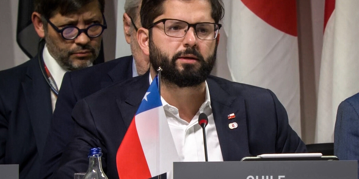 S.E. el Presidente de la República, Gabriel Boric Font, interviene en plenaria inicial de Cumbre para la Paz en Ucrania