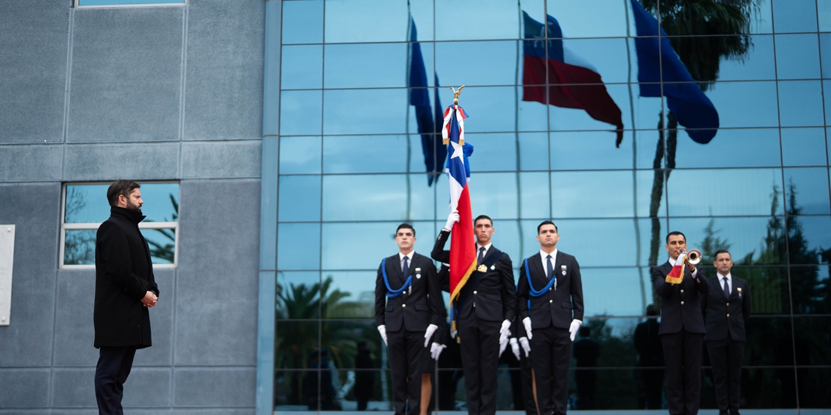 S.E. el Presidente de la República, Gabriel Boric Font, participa de la ceremonia del aniversario 91 de la Policía de Investigaciones