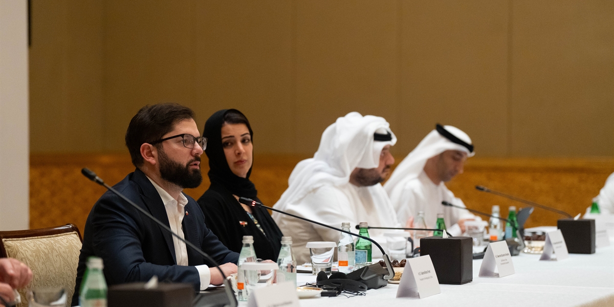 Presidente de la República, Gabriel Boric Font, se reúne con inversionistas y empresarios de Emiratos Árabes Unidos