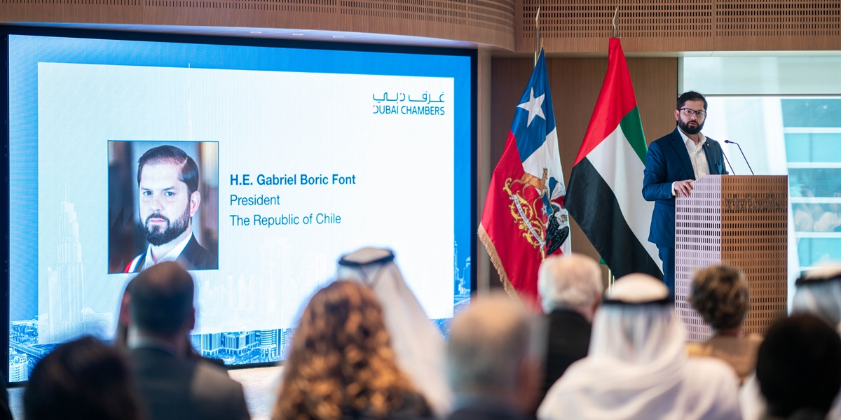 Presidente de la República, Gabriel Boric Font, se reúne con inversionistas en el Foro Empresarial Dubai - Chile