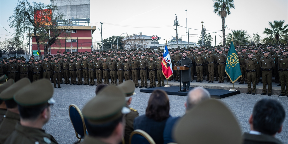 Presidente de la República, Gabriel Boric Font, encabeza la puesta en marcha de la segunda fase del reforzamiento del Plan Calles Sin Violencia