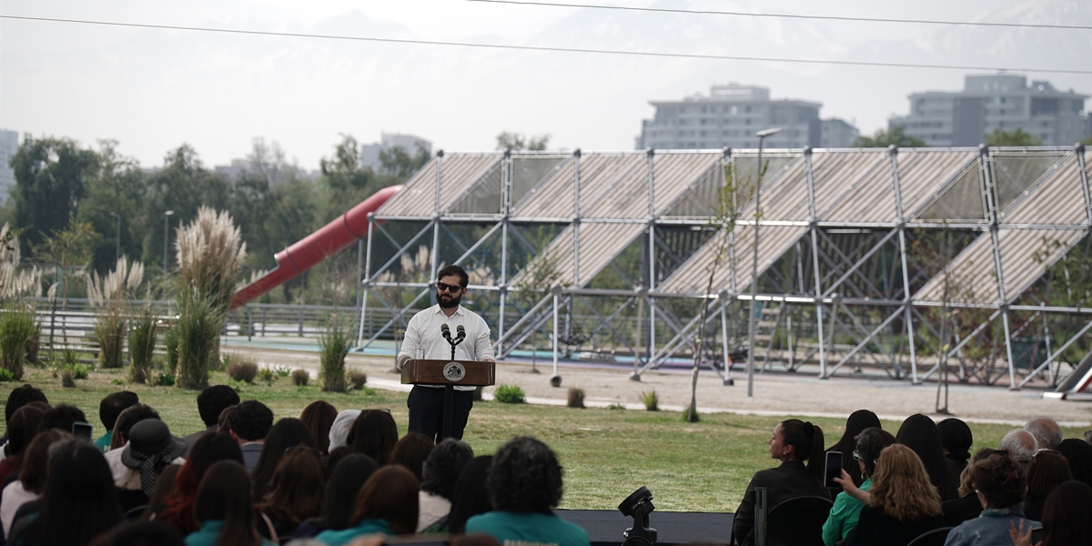 S.E. el Presidente de la República, Gabriel Boric Font, inaugura la Etapa 1 del Parque Intercomunal Brasil