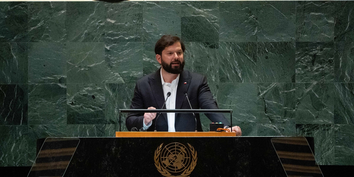 S.E. el Presidente de la República, Gabriel Boric Font, interviene en la 79° Asamblea General de Naciones Unidas