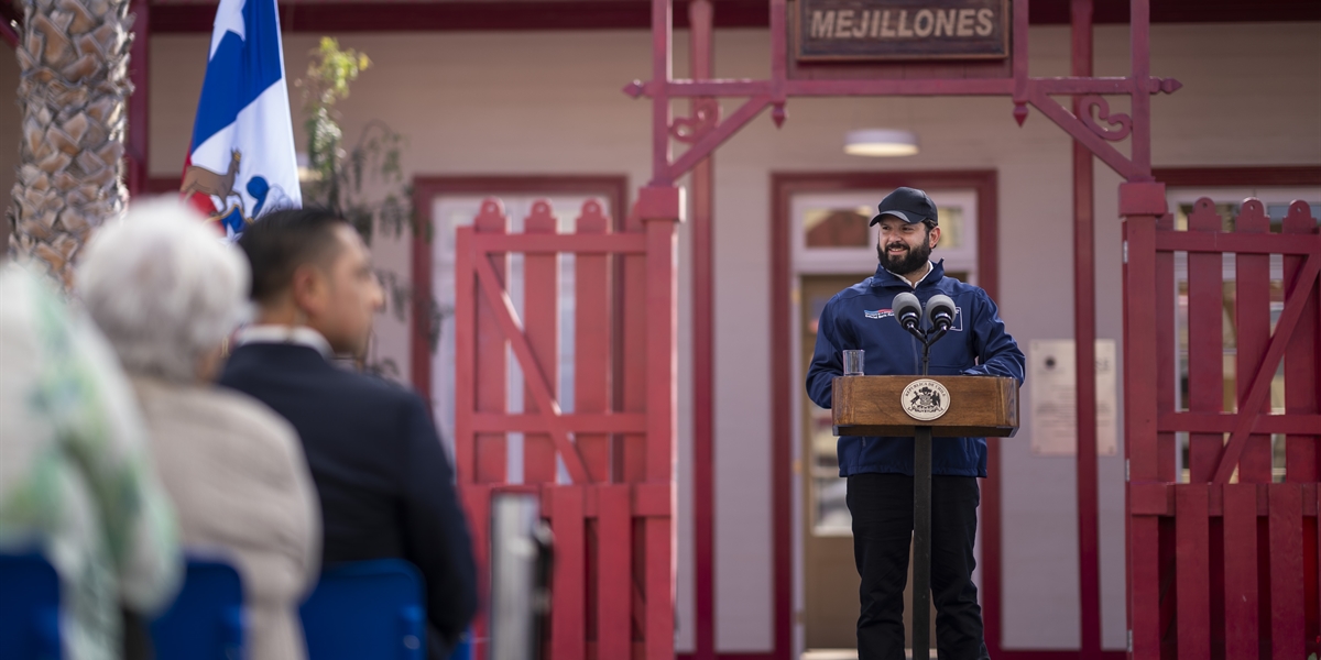 S.E. el Presidente de la República, Gabriel Boric Font, encabeza la inauguración de la restauración del Museo Municipal de Mejillones.