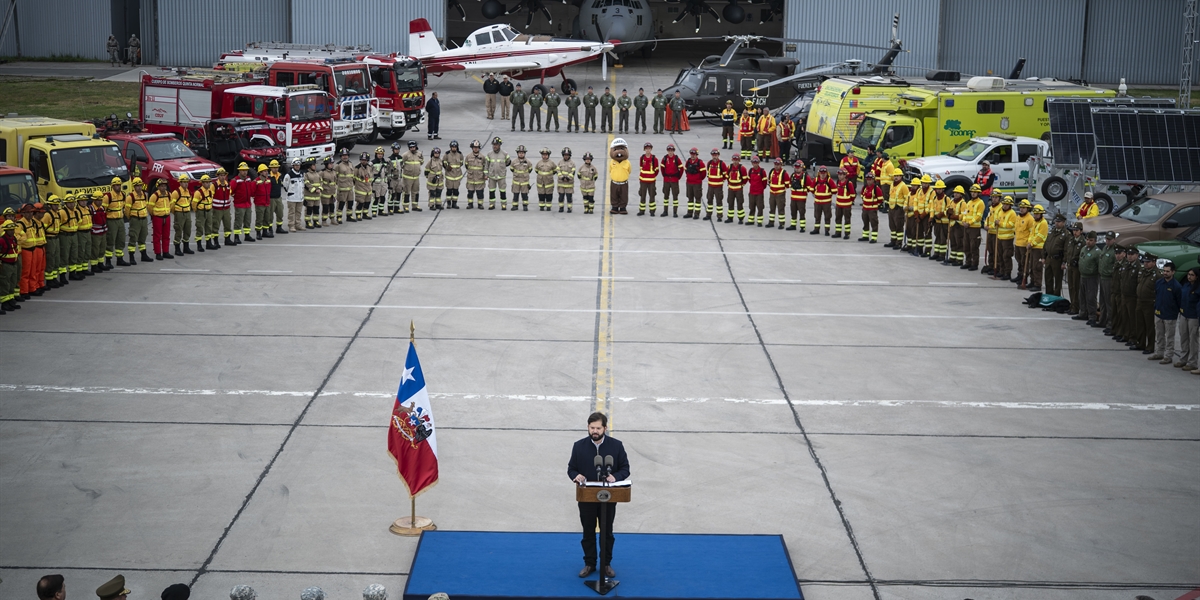 S.E. el Presidente de la República, Gabriel Boric Font, lanza el Plan de Acción de Prevención, Mitigación y Control de Incendios 2024 - 2025